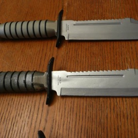 Fake and real knife